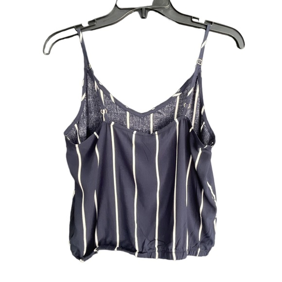Femme Navy White Stripe V-Neck Tank Top - NWT - Size Small - Picture 2 of 3